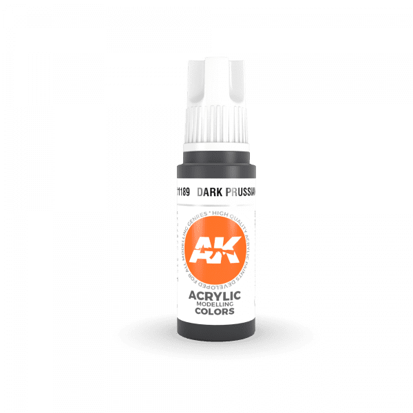 AK Interactive Dark Prussian Blue 3G Acrylic Paint 17ml Bottle