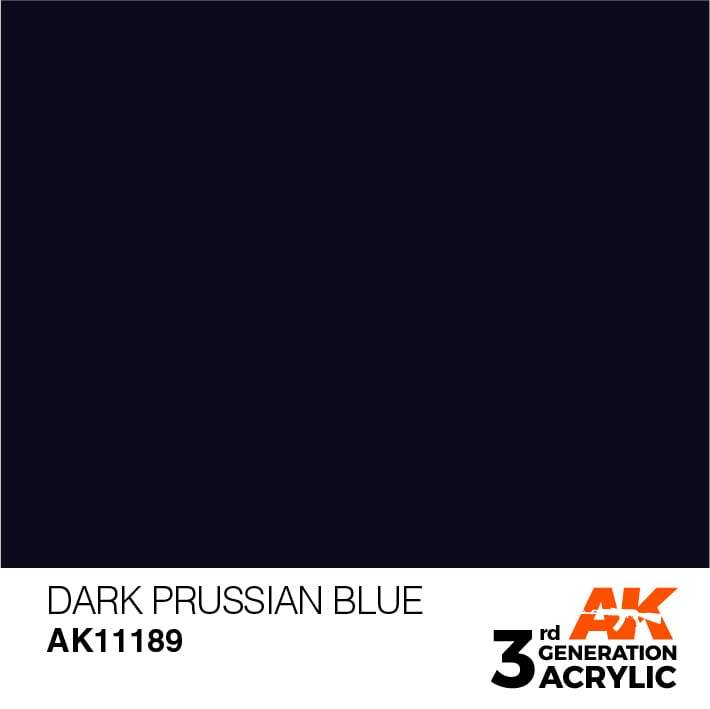 AK Interactive Dark Prussian Blue 3G Acrylic Paint 17ml Bottle