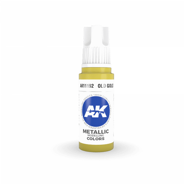 AK Interactive Old Gold Metallic 3G Acrylic Paint 17ml Bottle