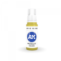 AK Interactive Old Gold Metallic 3G Acrylic Paint 17ml Bottle
