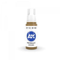 AK Interactive Bronze Metallic 3G Acrylic Paint 17ml Bottle