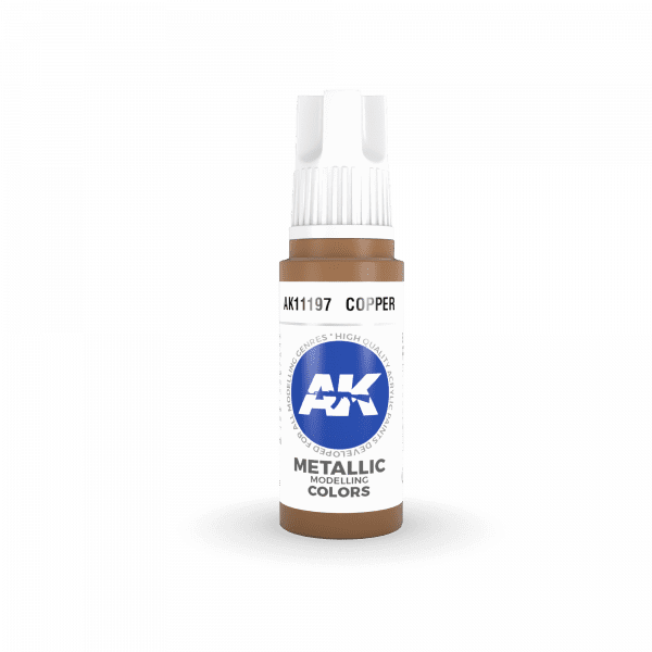 AK Interactive Copper Metallic 3G Acrylic Paint 17ml Bottle