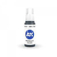 AK Interactive Cobalt Blue Metallic 3G Acrylic Paint 17ml Bottle