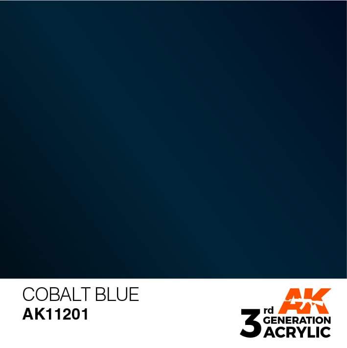 AK Interactive Cobalt Blue Metallic 3G Acrylic Paint 17ml Bottle