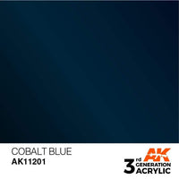 AK Interactive Cobalt Blue Metallic 3G Acrylic Paint 17ml Bottle
