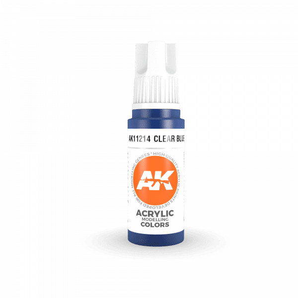 AK Interactive Clear Blue 3G Acrylic Paint 17ml Bottle