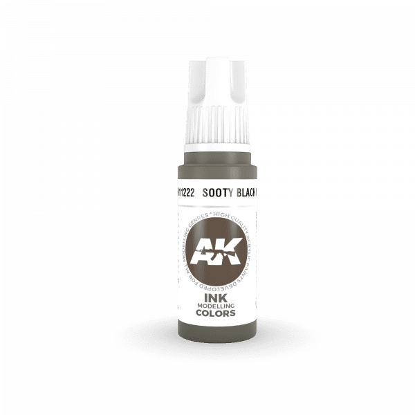 AK Interactive 3rd Gen Acrylic Sooty Black INK 17ml