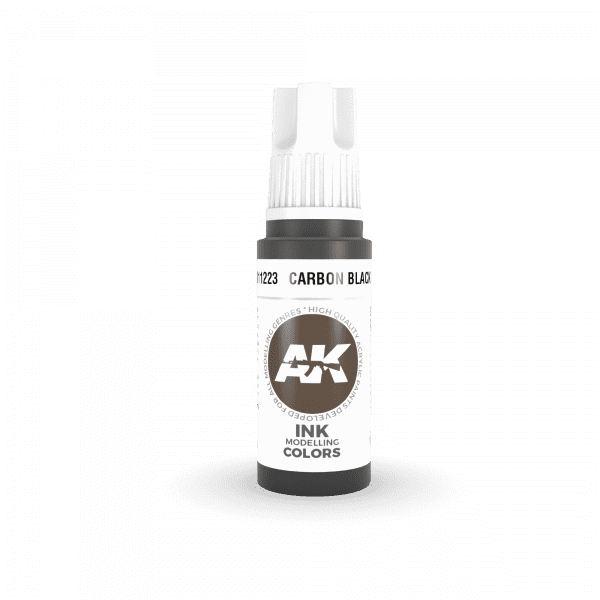 AK Interactive 3rd Gen Acrylic Carbon Black INK 17ml