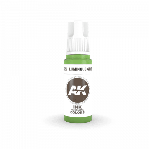 AK Interactive 3rd Gen Acrylic Luminous Green INK 17ml