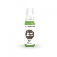 AK Interactive 3rd Gen Acrylic Luminous Green INK 17ml