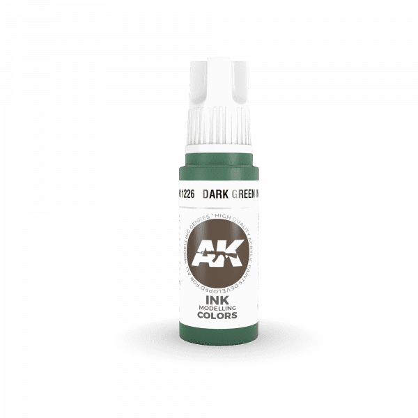 AK Interactive 3rd Gen Acrylic Dark Green INK 17ml