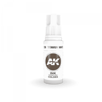 AK Interactive 3rd Gen Acrylic Titanium White INK 17ml