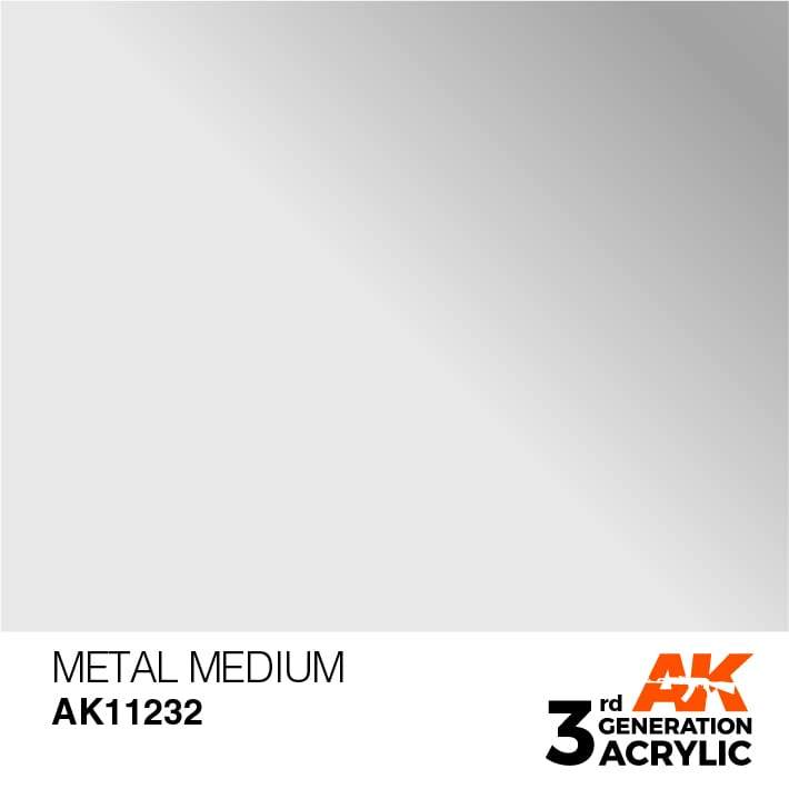 AK Interactive Metal Medium 3G Acrylic Paint 17ml Bottle