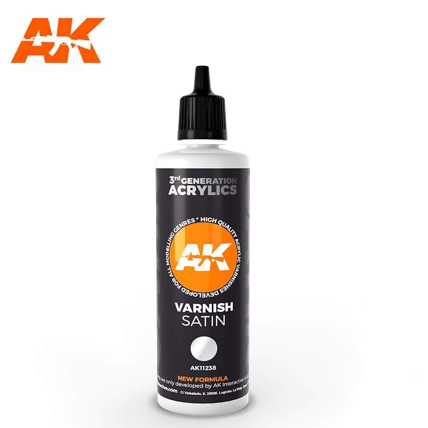 AK Interactive Satin 3G Acrylic Varnish 100ml Bottle