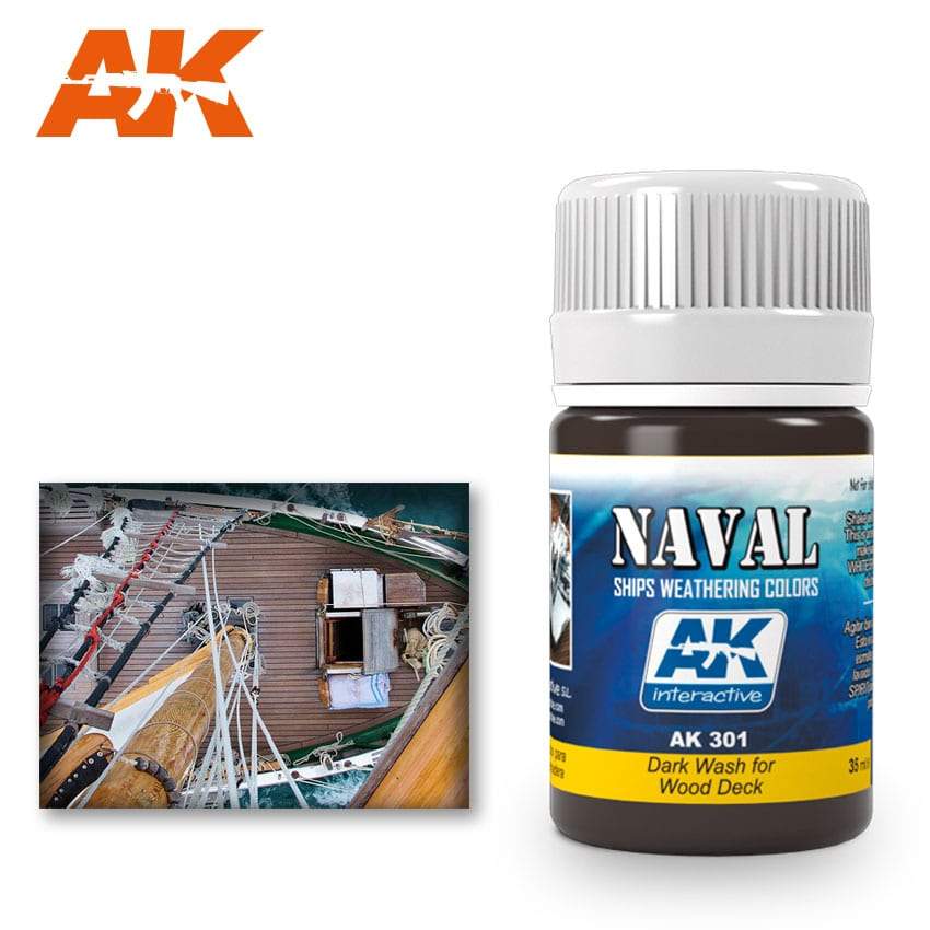 AK Interactive Dark Wash For Wood Decks