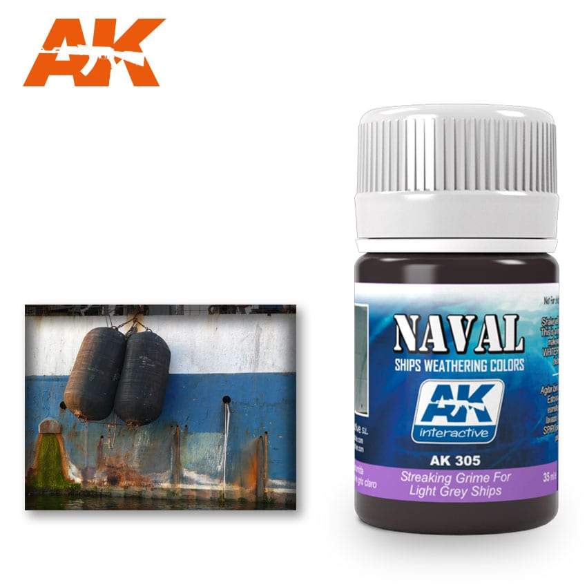 AK Interactive Streaking Grime For Light Grey Ships