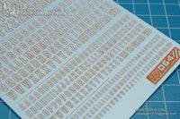 Decel of Outline Letter Orange AW-064