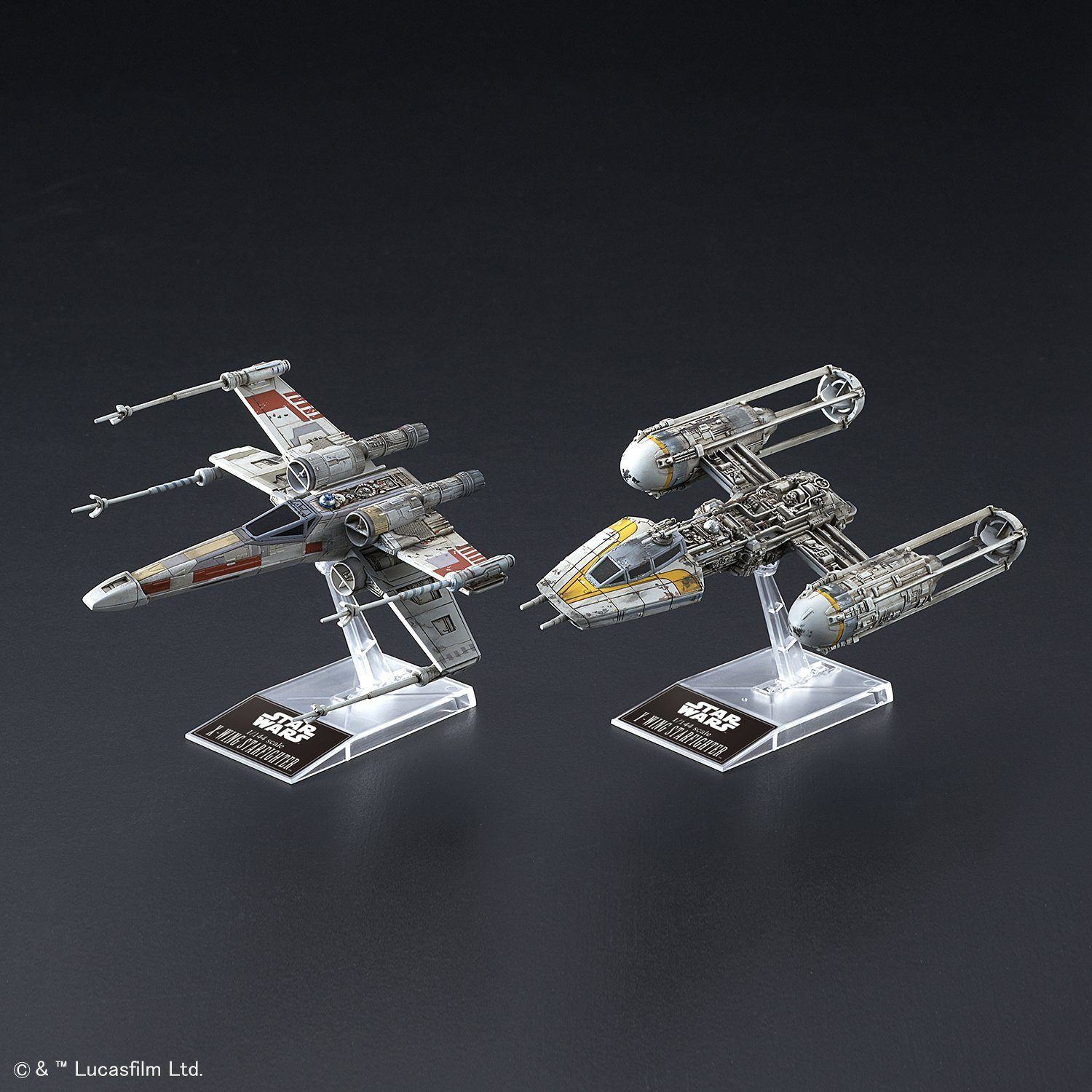 Damaged box X-Wing & Y-Wing Starfighter "Star Wars", Bandai Star Wars 1/144