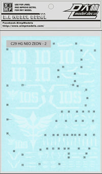 C29 HGUC Neo Zeon (2 sheets)