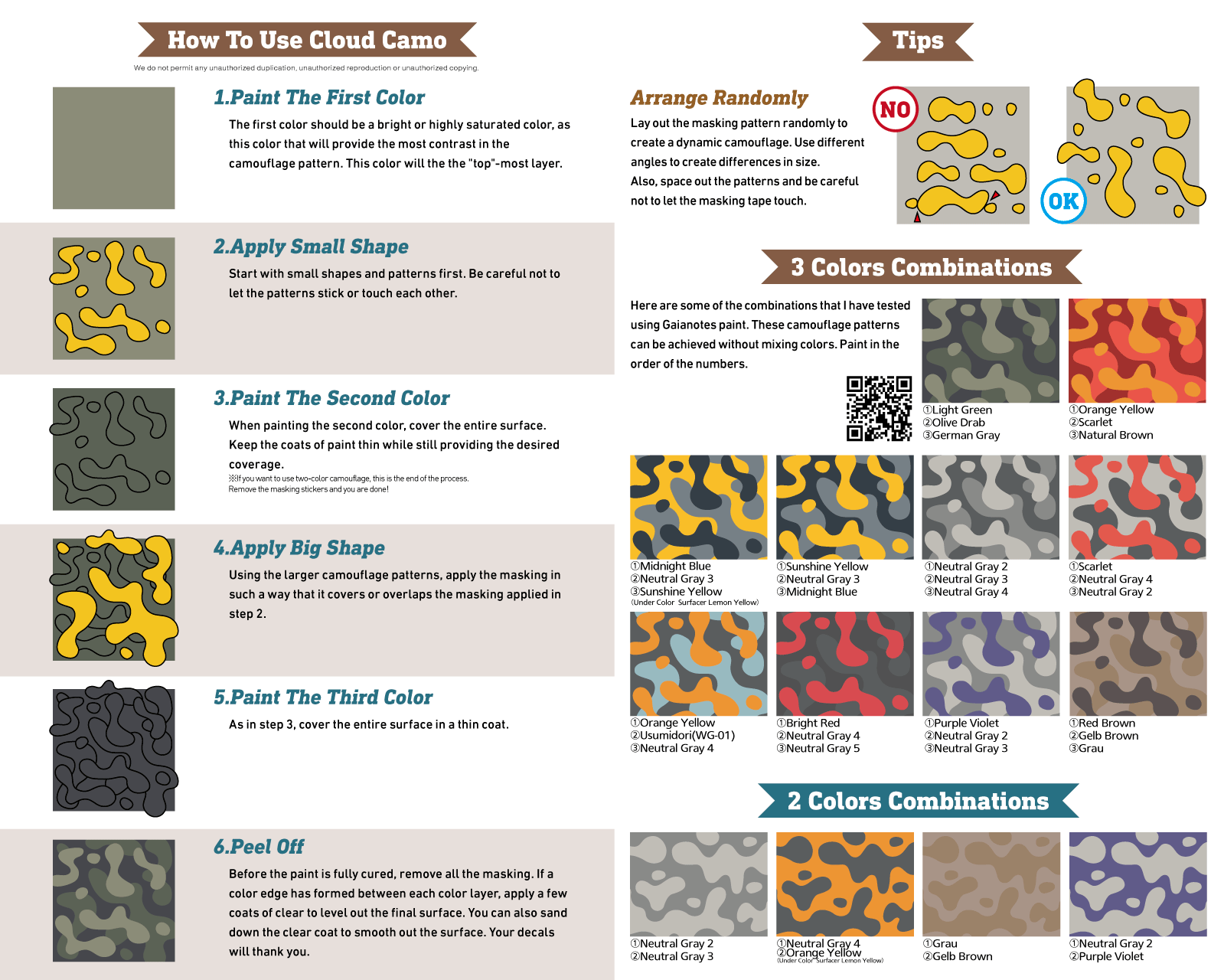 Precut Cloud Camouflage Masking 3 (Small)