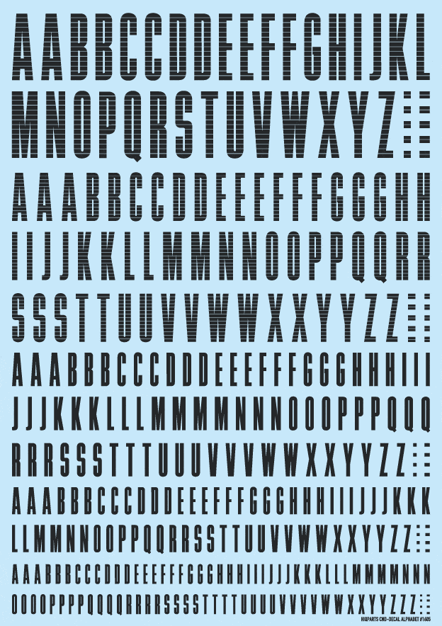 CND Decal Alphabet Dark Gray(1pc)