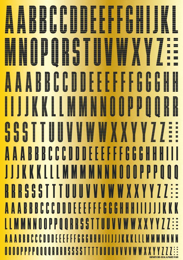 CND Decal Alphabet Dark Gray(1pc)