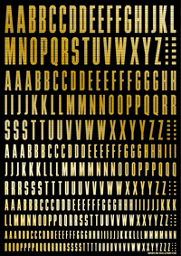 CND Decal Alphabet Gold(1pc)