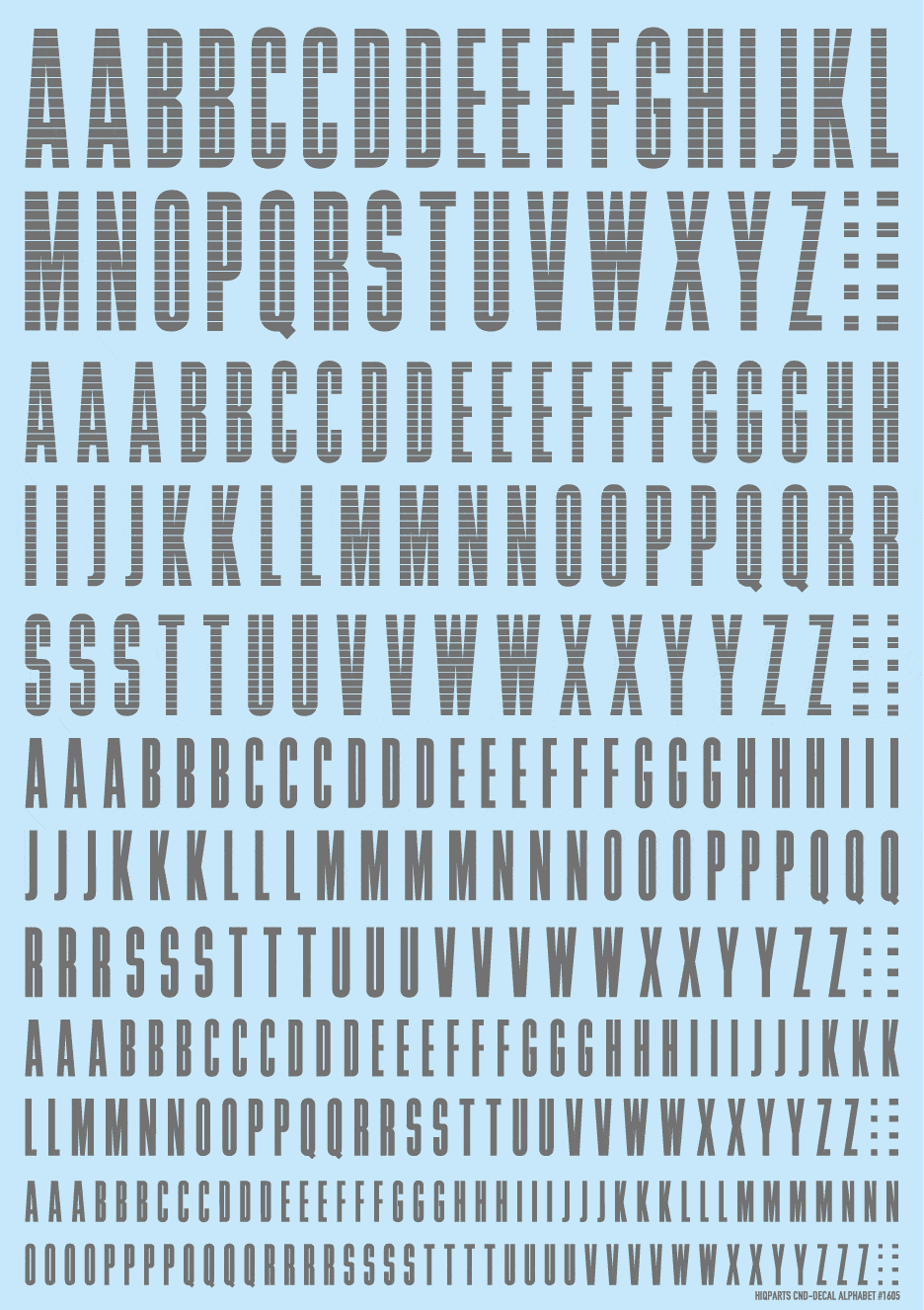 CND Decal Alphabet Gray(1pc)