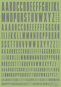 CND Decal Alphabet Gray(1pc)