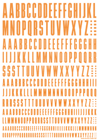 CND Decal Alphabet Orange(1pc)