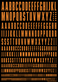CND Decal Alphabet Orange(1pc)