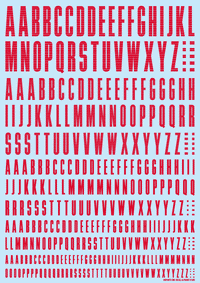 CND Decal Alphabet Red(1pc)