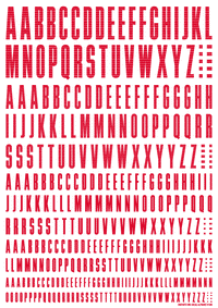 CND Decal Alphabet Red(1pc)