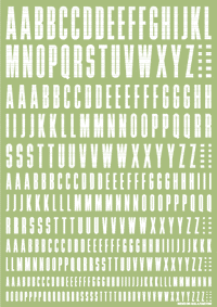CND Decal Alphabet White(1pc)