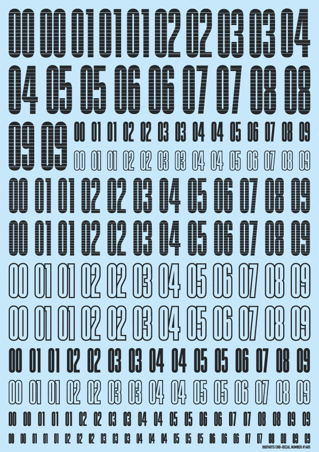 CND Decal Number Dark Gray(1pc)