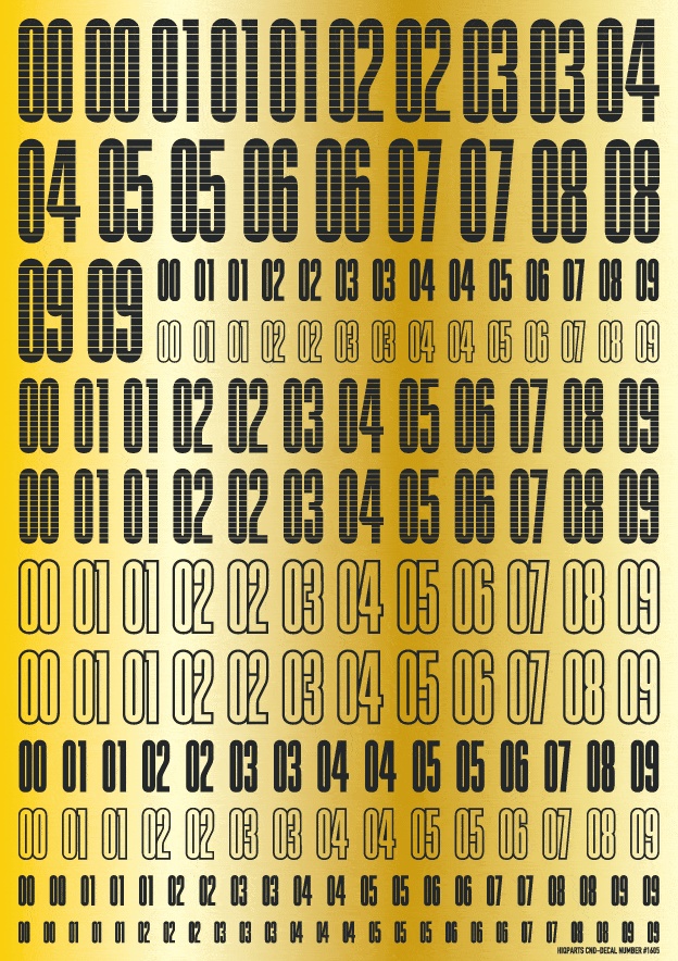 CND Decal Number Dark Gray(1pc)