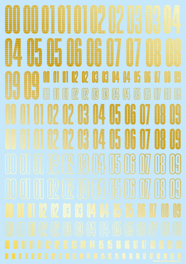 CND Decal Number Gold(1pc)