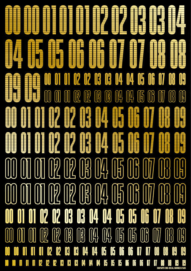 CND Decal Number Gold(1pc)