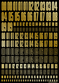 CND Decal Number Gold(1pc)
