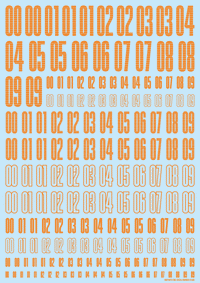 CND Decal Number Orange(1pc)