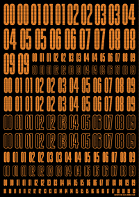 CND Decal Number Orange(1pc)