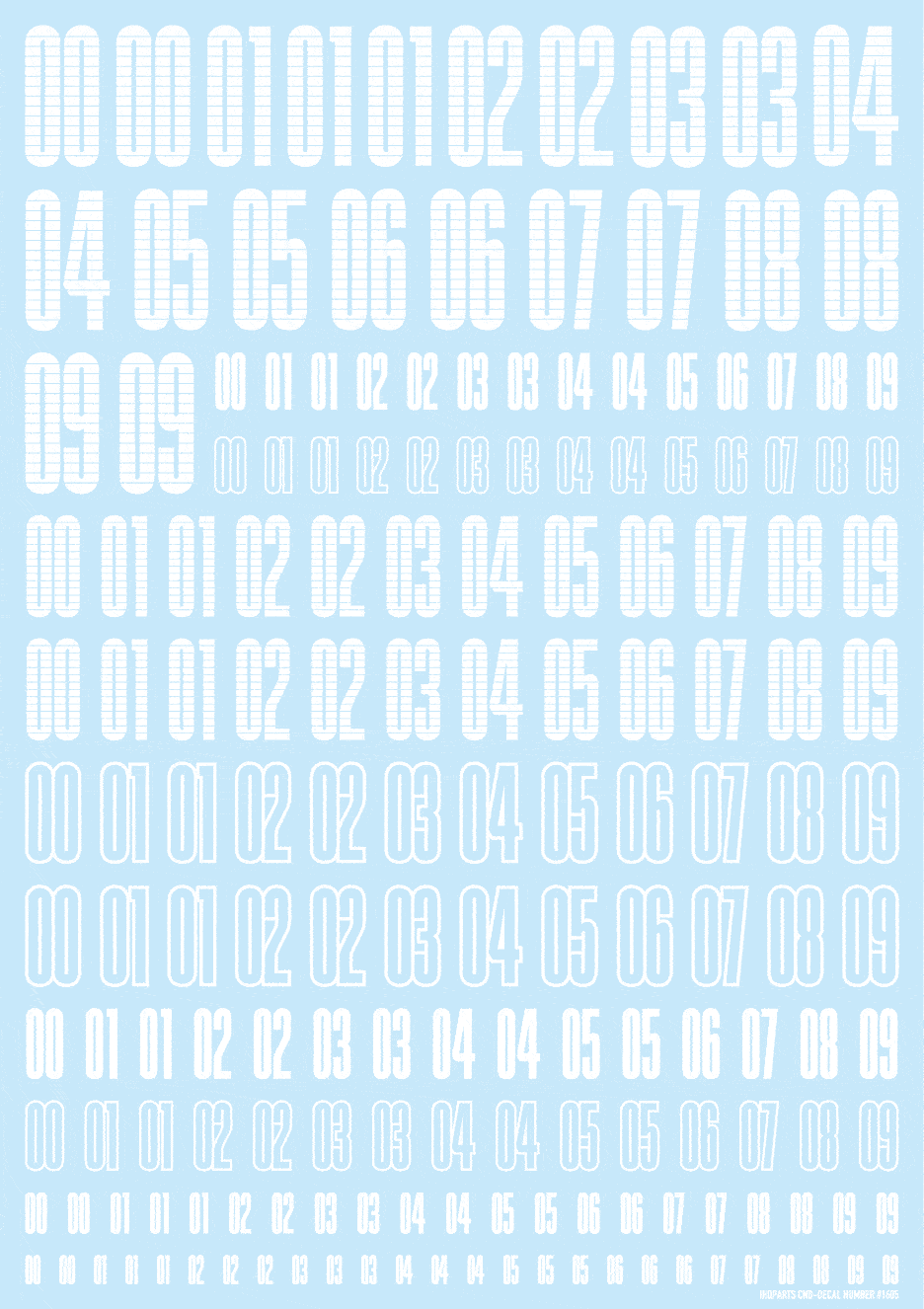 CND Decal Number White(1pc)