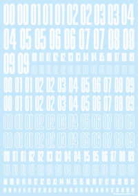 CND Decal Number White(1pc)