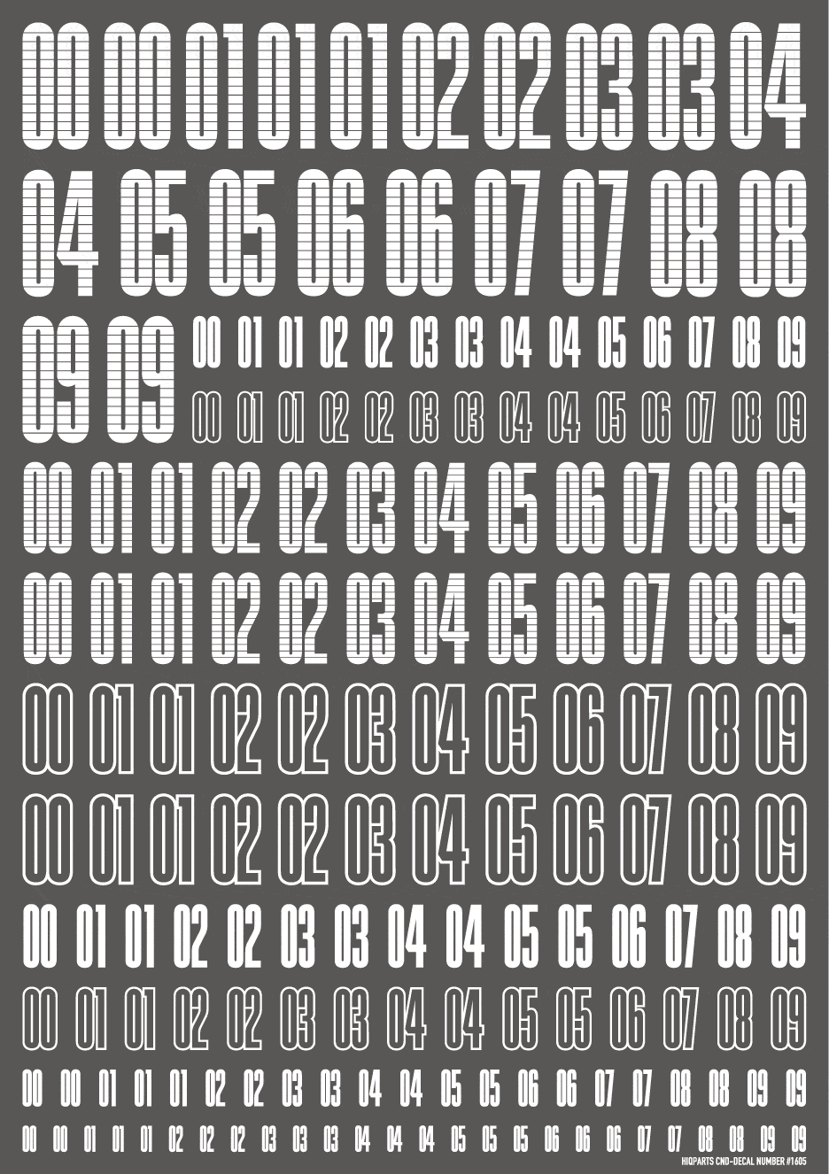 CND Decal Number White(1pc)