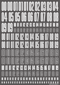 CND Decal Number White(1pc)