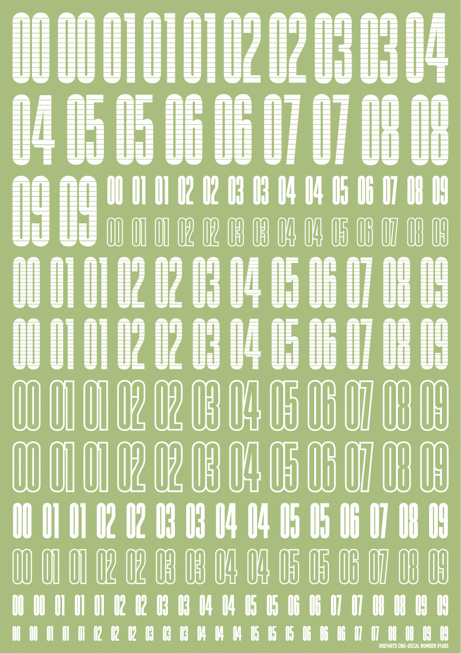 CND Decal Number White(1pc)