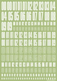 CND Decal Number White(1pc)