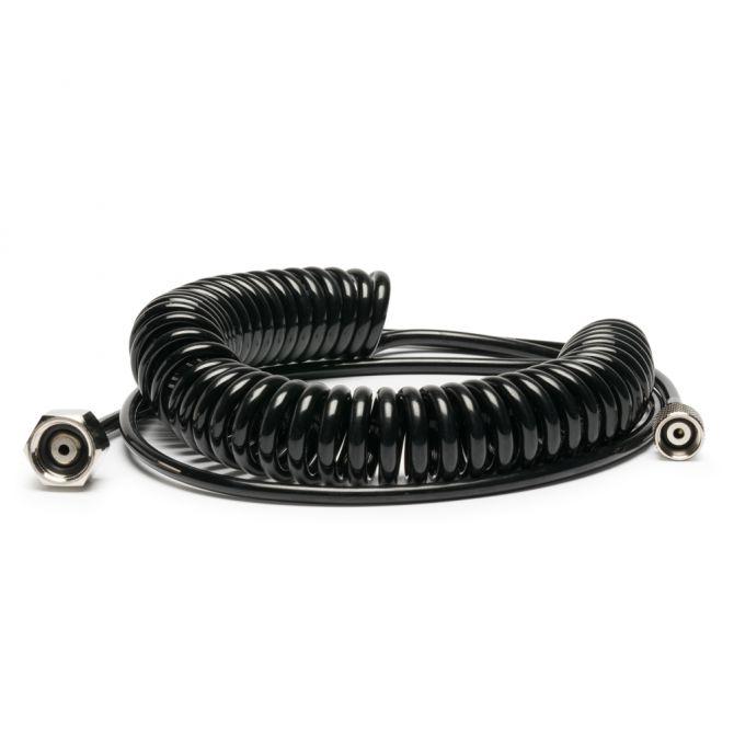 Iwata 10' Cobra Coil Airbrush Hose with Iwata Airbrush Fitting and 1/4" Compressor Fitting