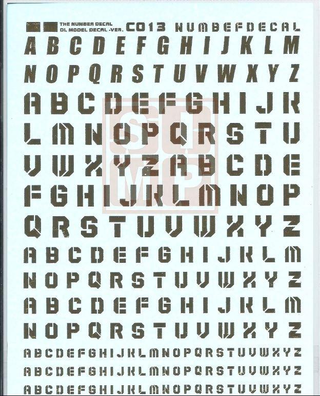 A13 Letters Metallic Gold