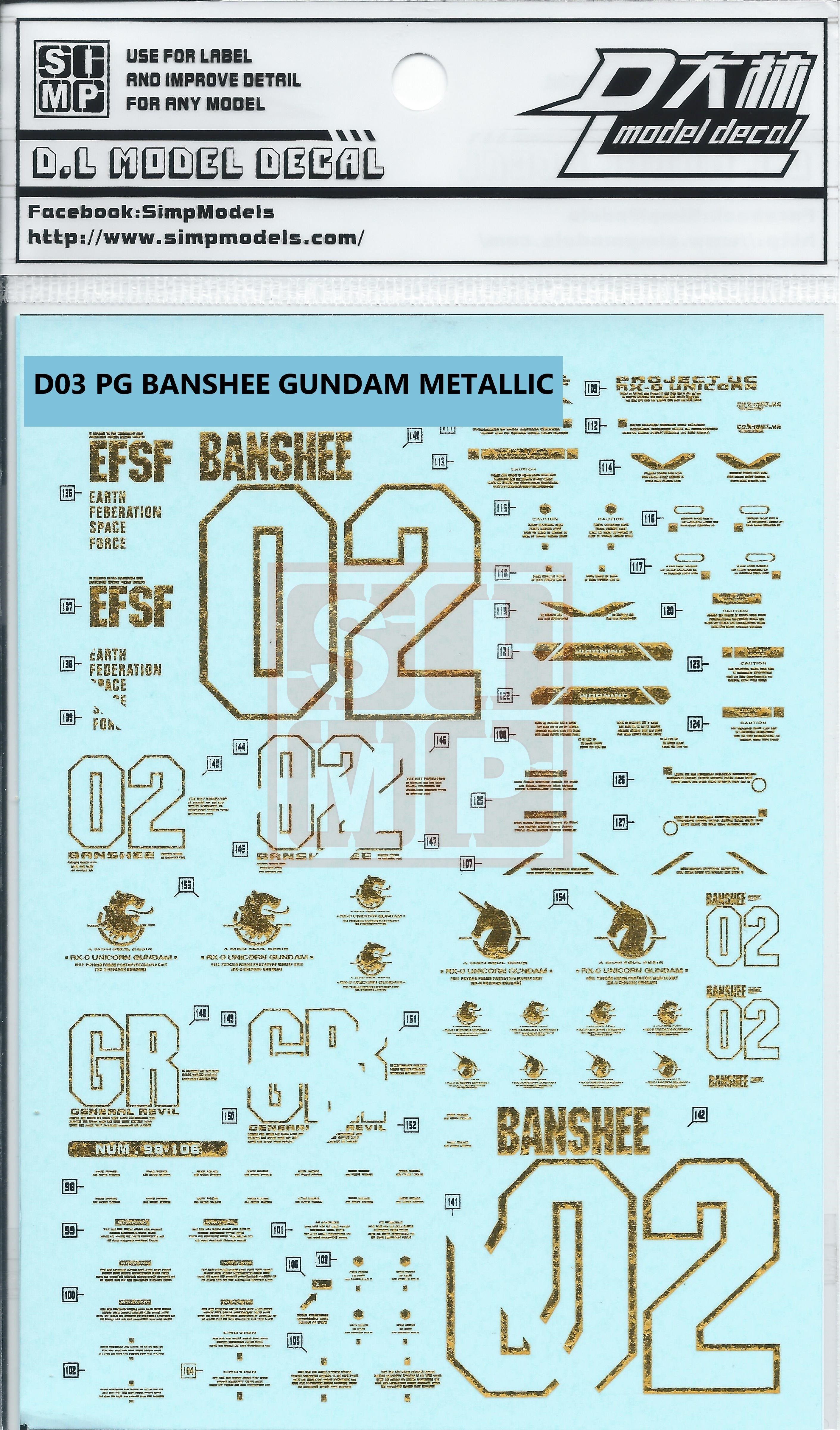 PG Banshee metallic Water Slide Decal